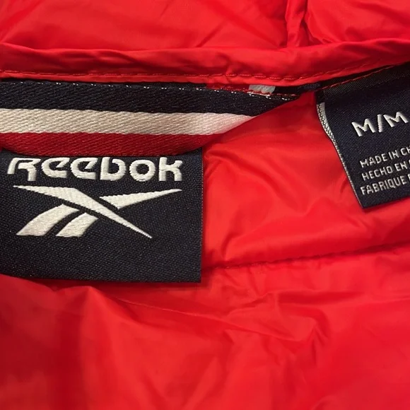 Reebok Womens Quilted Glacier Shield Red Jacket With Hood/NWT/M - Picture 6 of 14